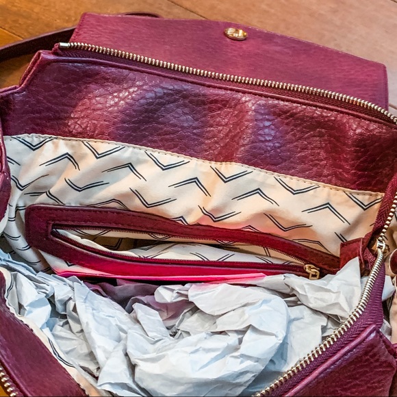 NWT OBO Leather Backpack - Maroon - Picture 15 of 16